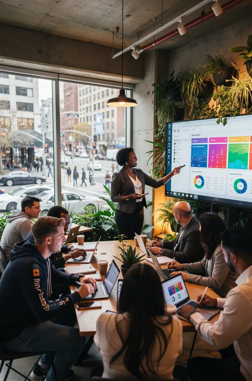 Illustration of IoT devices enhancing daily life.